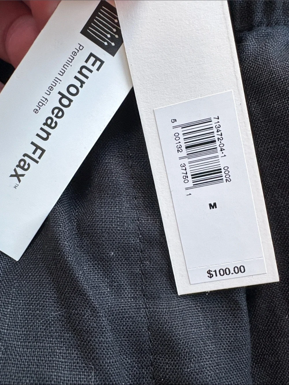NWT Banana Republic Linen Pull on Ankle Black Pant Sz M (#713472)